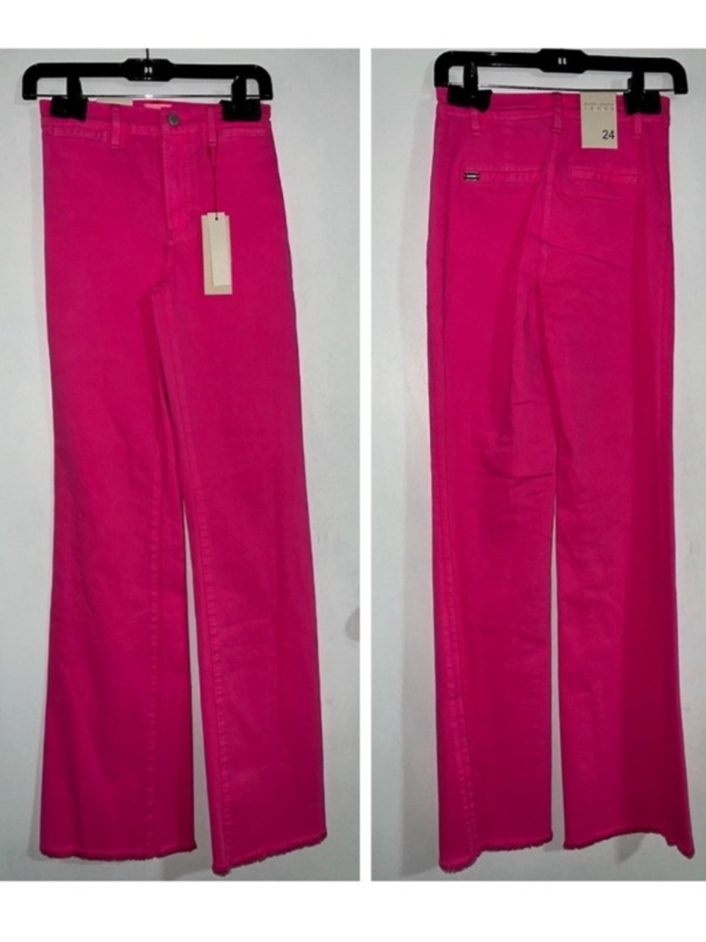 NWT Alice + Olivia Pink High Waist Flare Jeans Size 26 - Picture 2 of 4